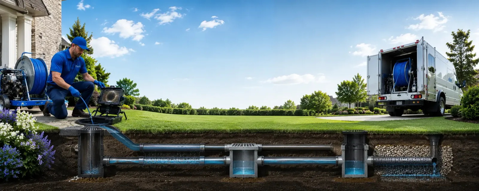 Outdoor drain cleaning information for Gravity, IA